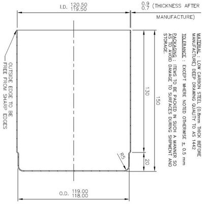 ถ้วยกรงกรอง 120x150mm 120x80mm