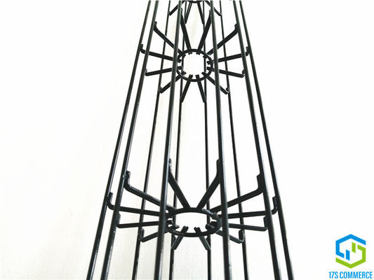 Double Wire Spider Star กรงกรองซิลิคอนเคลือบจีบกรง 120mm Spider Cage Carbon Steel Bag House Cage