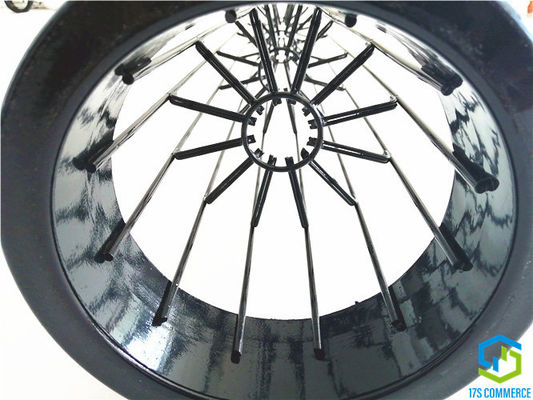 Double Wire Spider Star Cage เคลือบซิลิกอนจีบกรง 110mm Spider Cage Mild Steel Dust Collector Cage