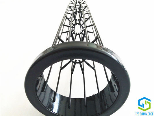 Double Wire Spider Star Cage เคลือบซิลิกอนจีบกรง 110mm Spider Cage Mild Steel Dust Collector Cage