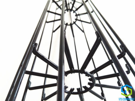 Double Wire Spider Star Cage เคลือบซิลิกอนจีบกรง 110mm Spider Cage Mild Steel Dust Collector Cage