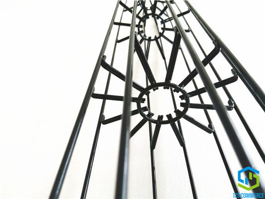 Double Wire Spider Star Cage เคลือบซิลิกอนจีบกรง 110mm Spider Cage Mild Steel Dust Collector Cage