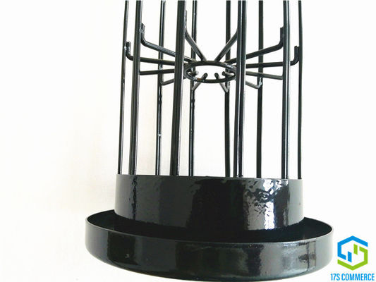 ลวดคู่ 110mm Star Cage เคลือบซิลิกอนจีบกรง 12 Pleats Spider Cage Dust Collector Cage