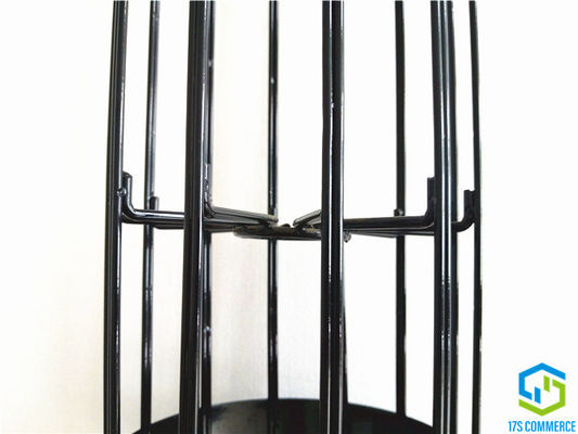 Bonded Vertical Wire12 Ray Star Cage เคลือบซิลิกอนจีบกรง 120mm Spider Cage Carbon Steel Bag House Cage